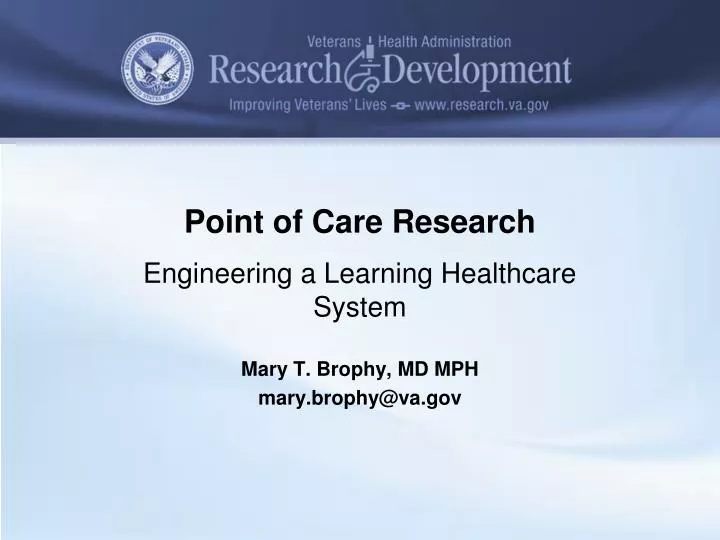 point of care research