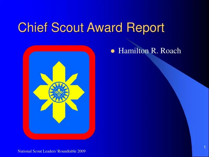 chief scout award report