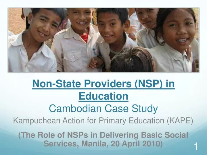 non state providers nsp in education cambodian case study