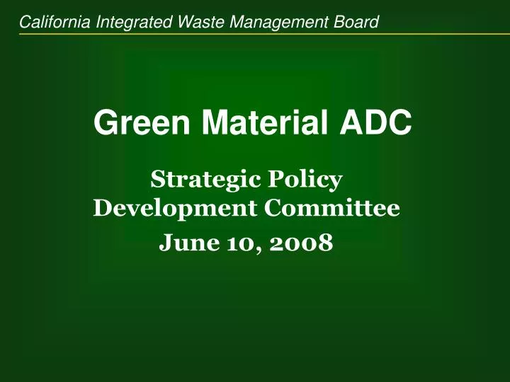 green material adc