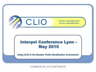 Interpol Conference Lyon – May 2010