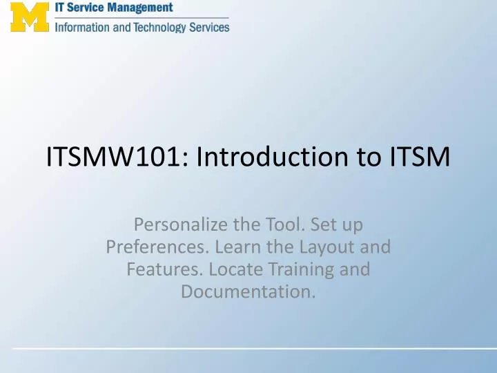 itsmw101 introduction to itsm