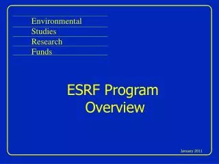 Environmental Studies Research Funds
