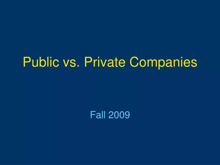 public vs private companies