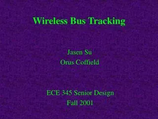 Wireless Bus Tracking