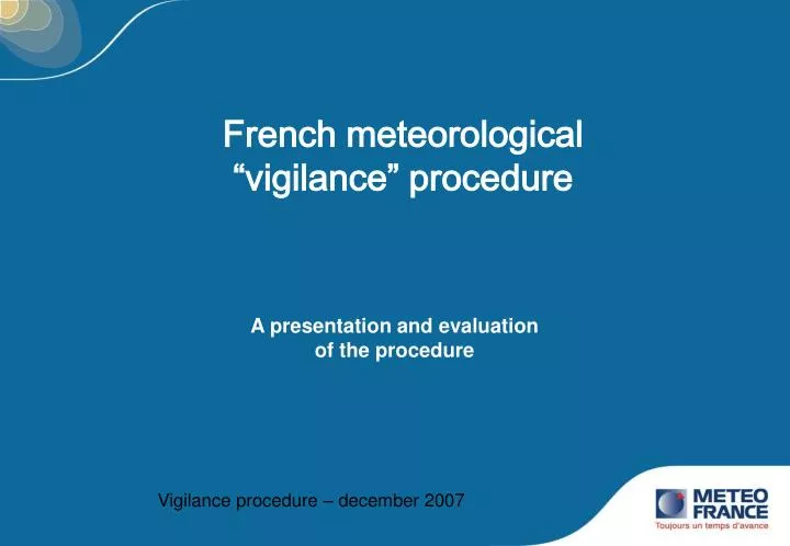 a presentation and evaluation of the procedure