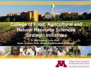 College of Food, Agricultural and Natural Resource Sciences Strategic Initiatives