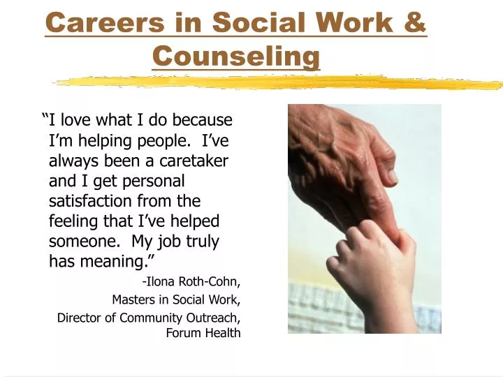 careers in social work counseling