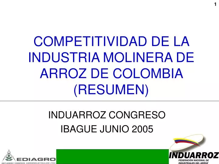 competitividad de la industria molinera de arroz de colombia resumen