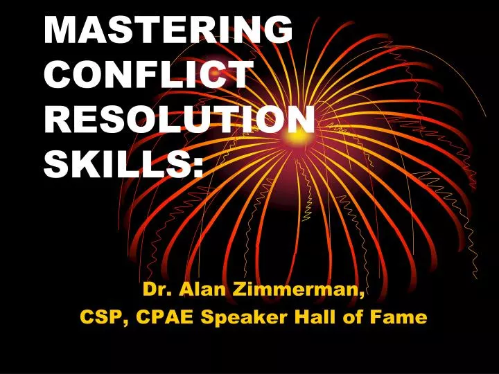 mastering conflict resolution skills