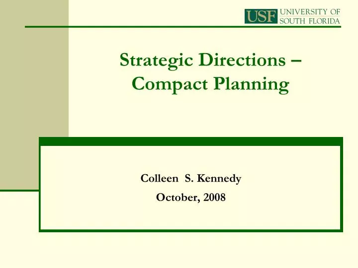 strategic directions compact planning
