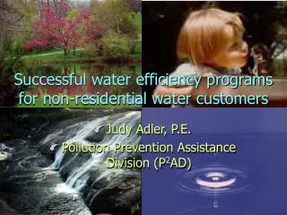 Successful water efficiency programs for non-residential water customers