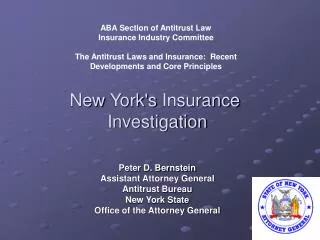 New York's Insurance  Investigation