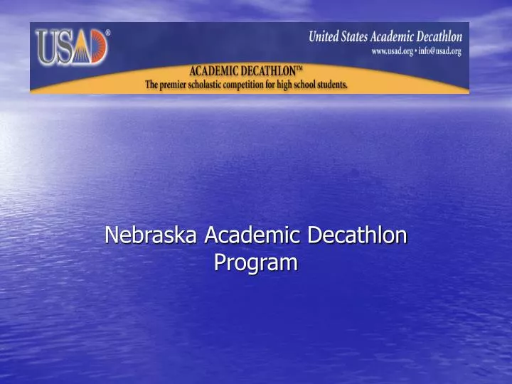 nebraska academic decathlon program