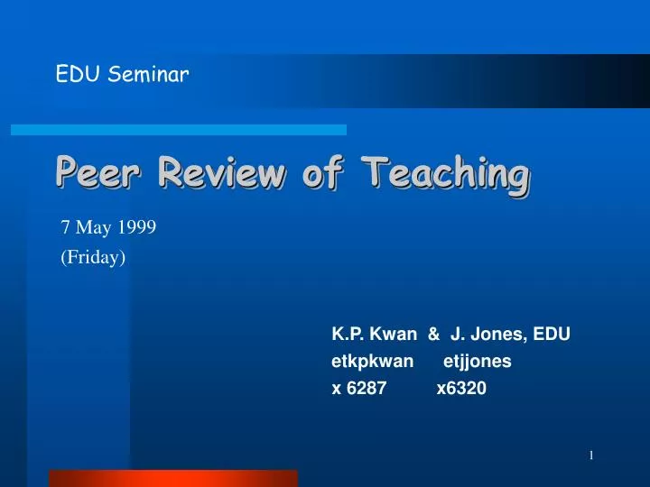 peer review of teaching