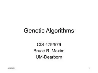 Genetic Algorithms