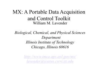MX: A Portable Data Acquisition and Control Toolkit