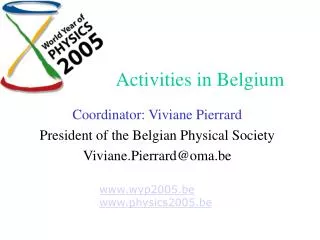 Activities in Belgium