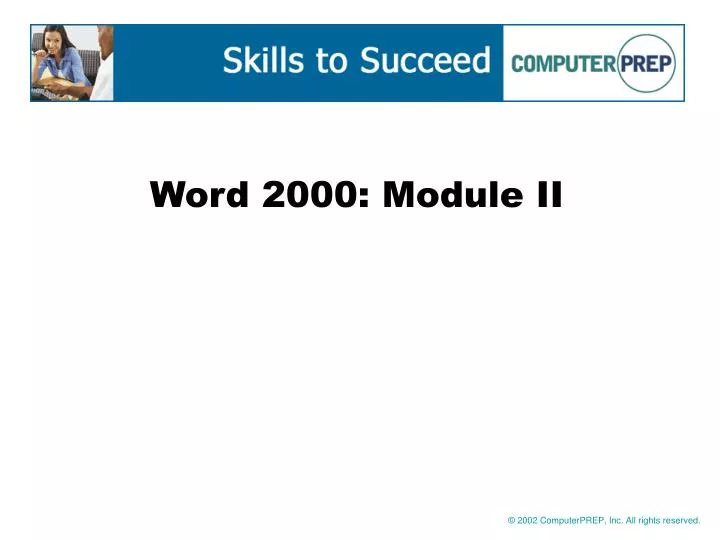 word 2000 module ii