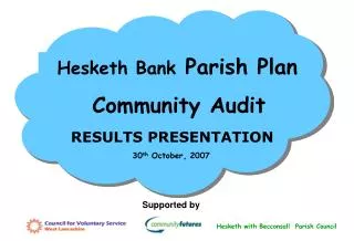 Hesketh Bank Parish Plan Community Audit