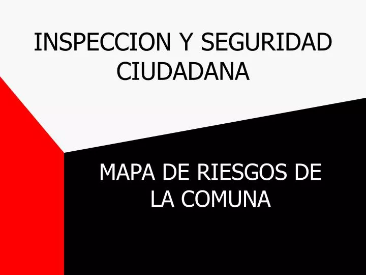 inspeccion y seguridad ciudadana