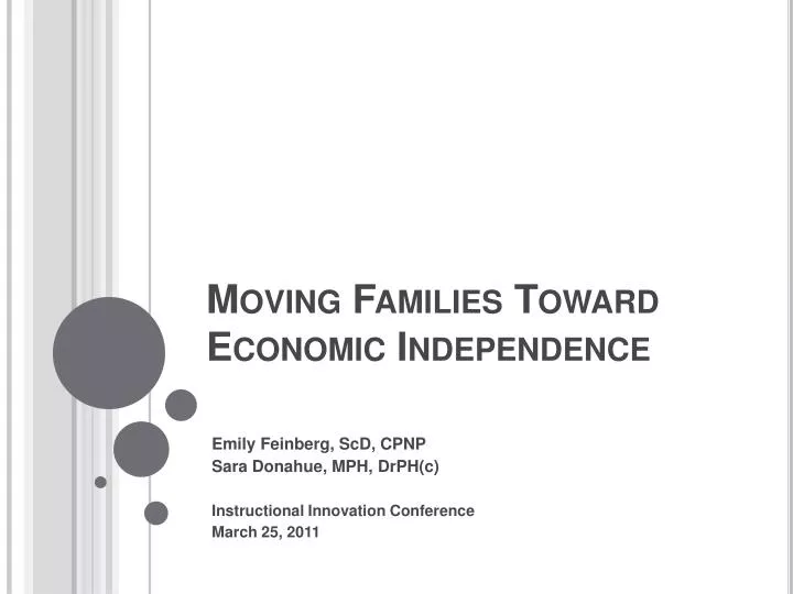 moving families toward economic independence