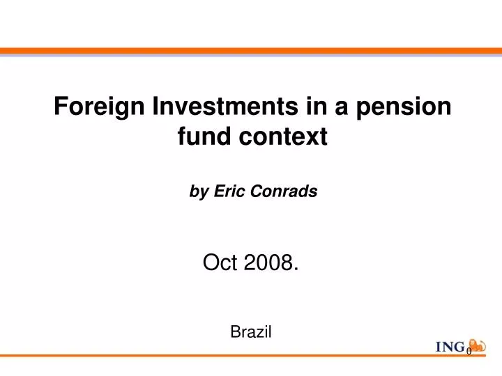 foreign investments in a pension fund context by eric conrads
