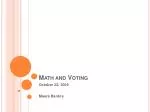 Math and Voting - slide 1