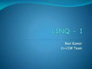 LINQ - 1