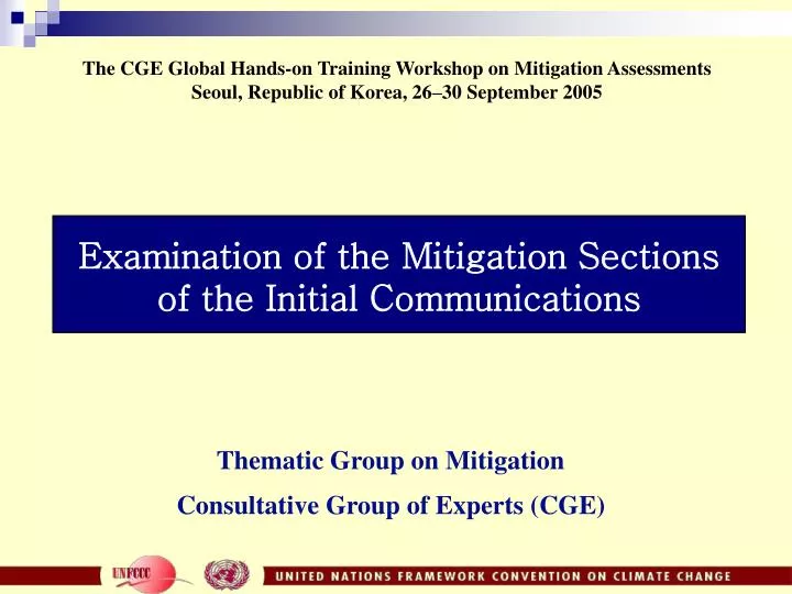 examination of the mitigation sections of the initial communications