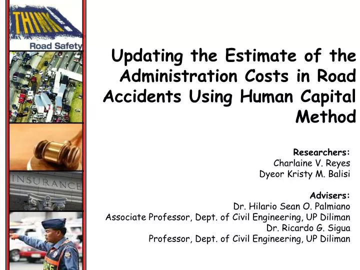 updating the estimate of the administration costs in road accidents using human capital method