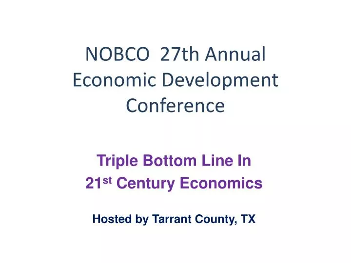 nobco 27th annual economic development conference