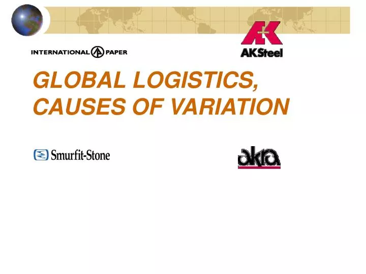 global logistics causes of variation