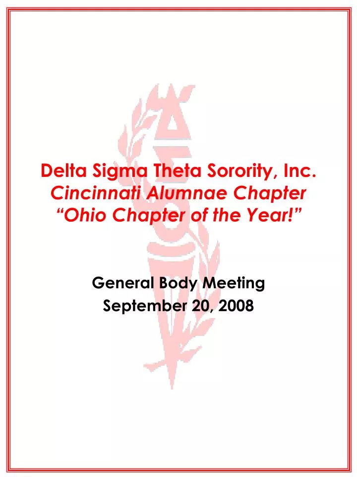 delta sigma theta sorority inc cincinnati alumnae chapter ohio chapter of the year