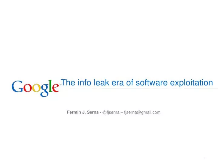 the info leak era of software exploitation