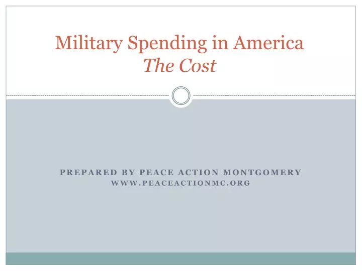 military spending in america the cost