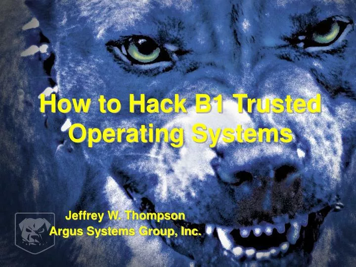 how to hack b1 trusted operating systems