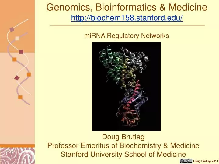 genomics bioinformatics medicine http biochem158 stanford edu