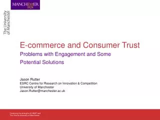 E-commerce and Consumer Trust