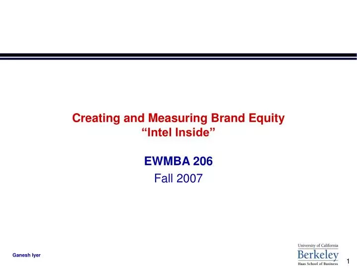 creating and measuring brand equity intel inside
