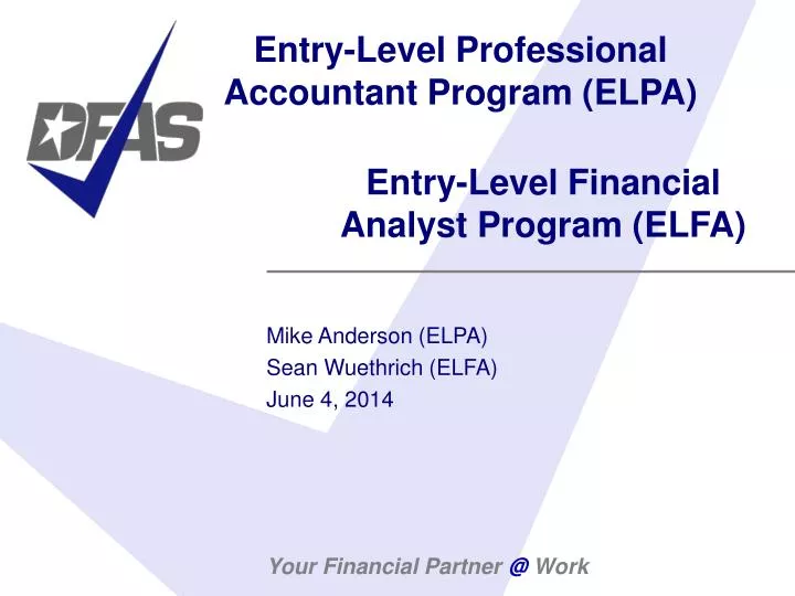 entry level professional accountant program elpa
