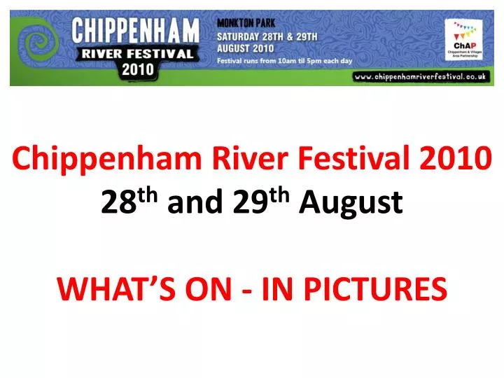 chippenham river festival 2010 28 th and 29 th august what s on in pictures