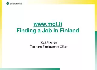 mol.fi Finding a Job in Finland