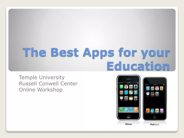 the best apps for your education