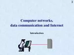 PPT - Introduction to Data Communication and Computer Networks ...