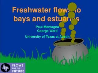 Freshwater flows to bays and estuaries