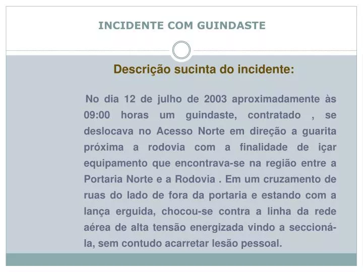 incidente com guindaste