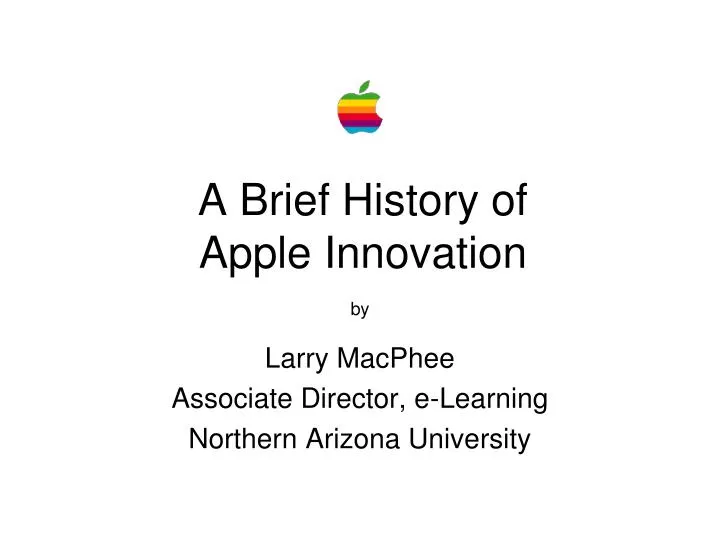 a brief history of apple innovation