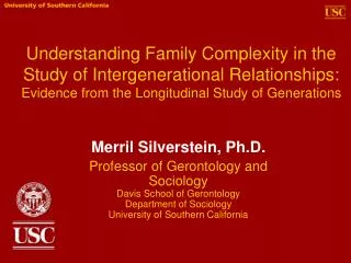 Understanding Family Complexity in the Study of Intergenerational Relationships: Evidence from the Longitudinal Study of
