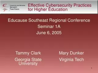 Effective Cybersecurity Practices for Higher Education